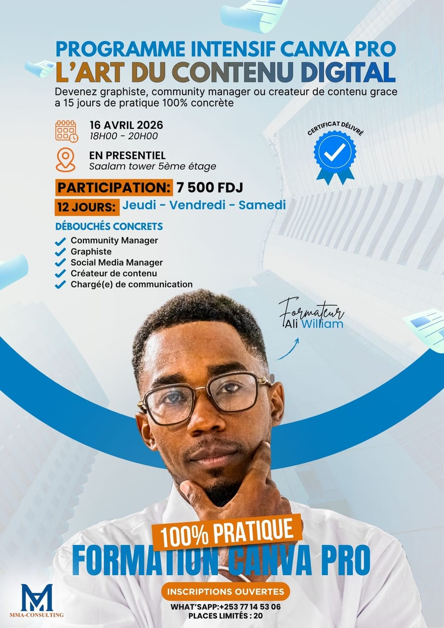 Affiche de la formation Canva Pro & Création de contenu